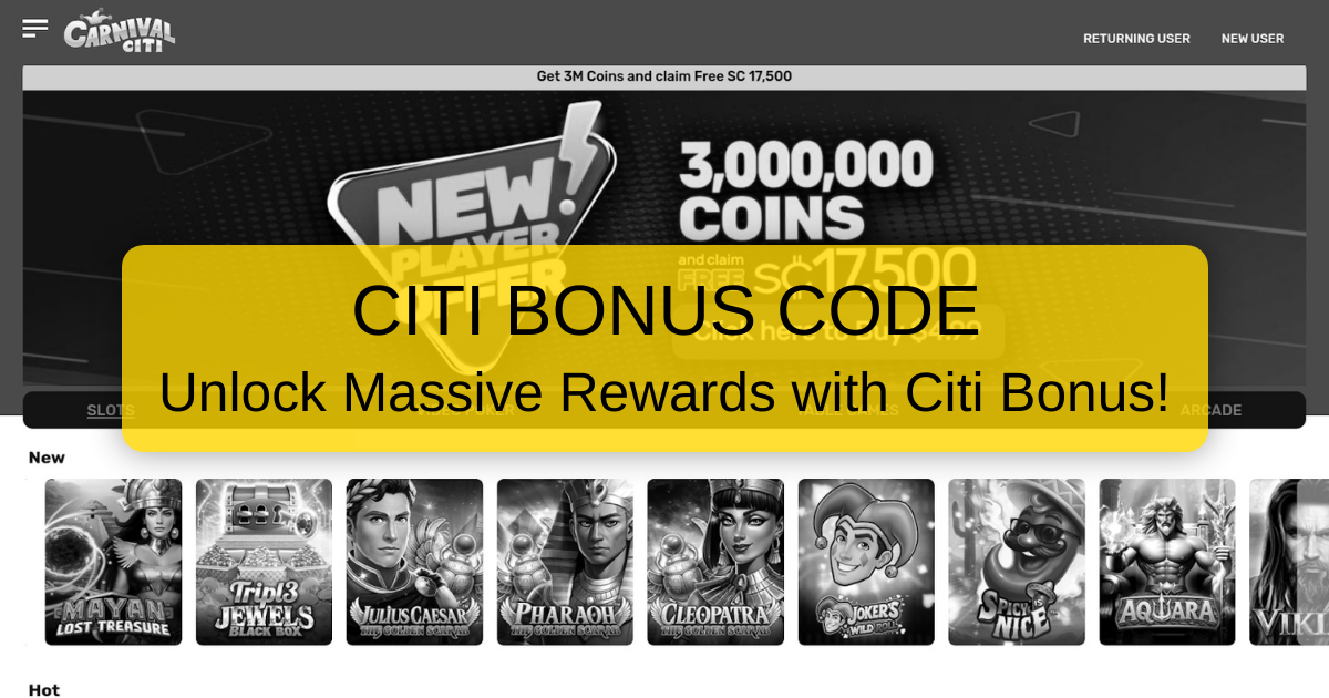 Carnival Citi Bonus Code 2026 | Verified USA Casino Review